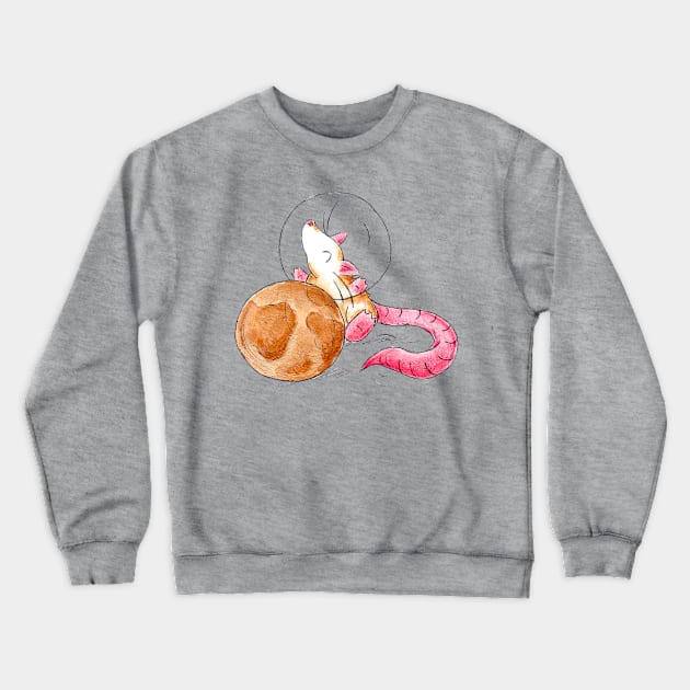 Lunar Cheese Wheel Crewneck Sweatshirt by KristenOKeefeArt